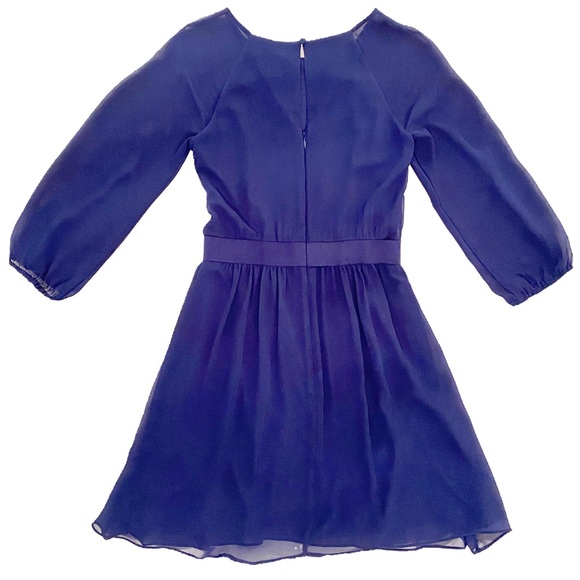 SOLD Navy Jessica Simpson Chiffon Dress Sz 4 - Picture 4 of 9